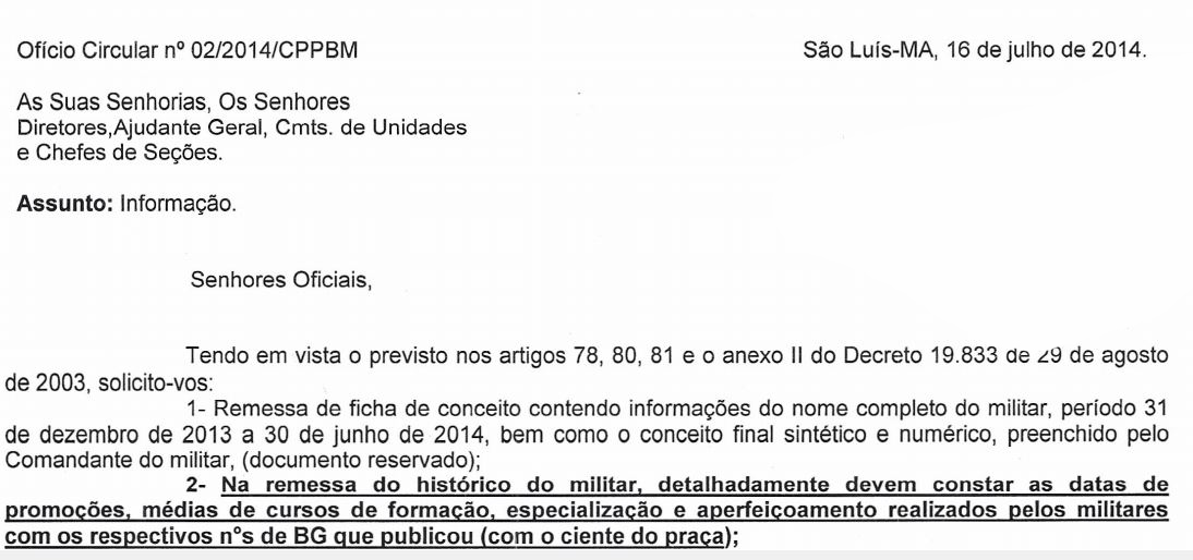 OFICIO CIRCULAR Nº 02 2014