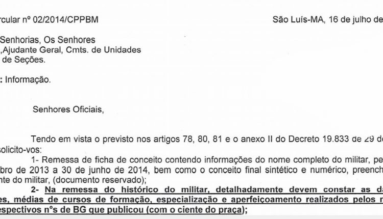 OFICIO CIRCULAR Nº 02 2014