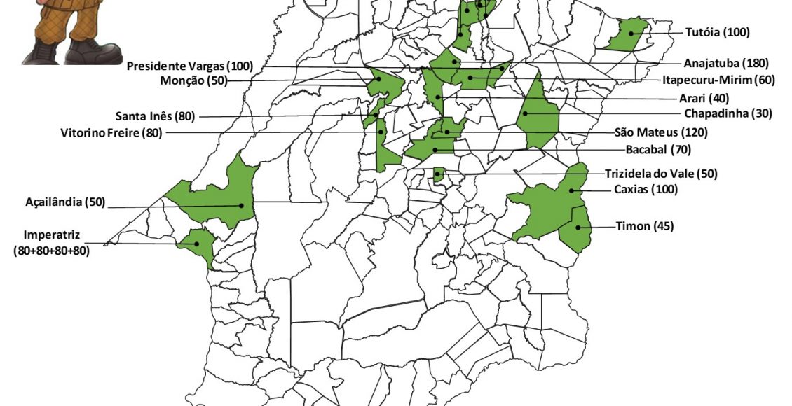 MAPA BOMBEIRO MIRIM MARANHAO 2020