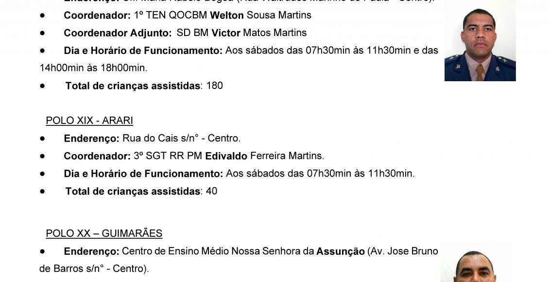 RELAÇÃO DE POLOS BOMBEIRO MIRIM-005